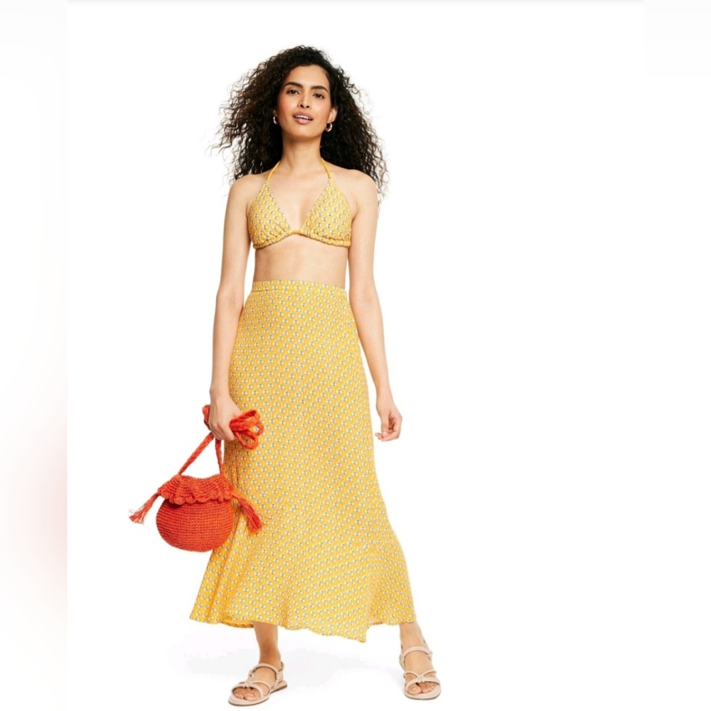 RHODE x Target | Dainty Lotus Print Wrap Top & Midi Skirt Set